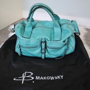 🔴 b. makowsky | Teal Crossbody Satchel Bag